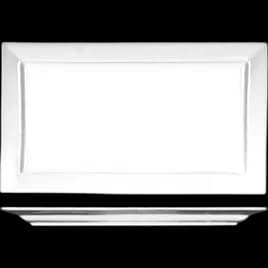 Elite™ Platter 11X6.75 IN Porcelain Bright White Rectangle Wide Rim Rolled Edge 12/Case