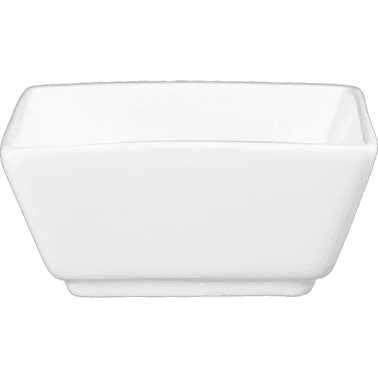 Elite™ Ramekin 3X1.25 IN 2.5 OZ Porcelain Bright White Square Rolled Edge 36/Case