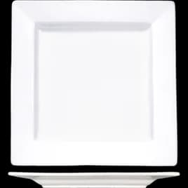 Elite™ Plate 6.25X0.63 IN Porcelain Bright White Square Wide Rim Rolled Edge 36/Case