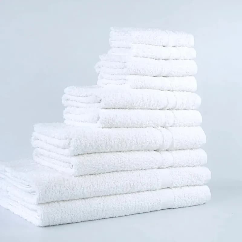 Washcloth 12X12 IN Cotton Ring Spun Platinum 12/Dozen