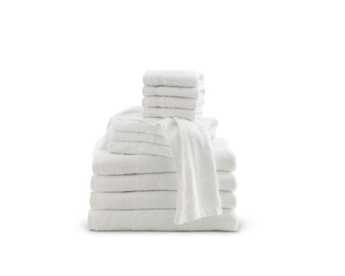Towel 16X27 IN Terry Cloth White Hand Irregular 12/Dozen