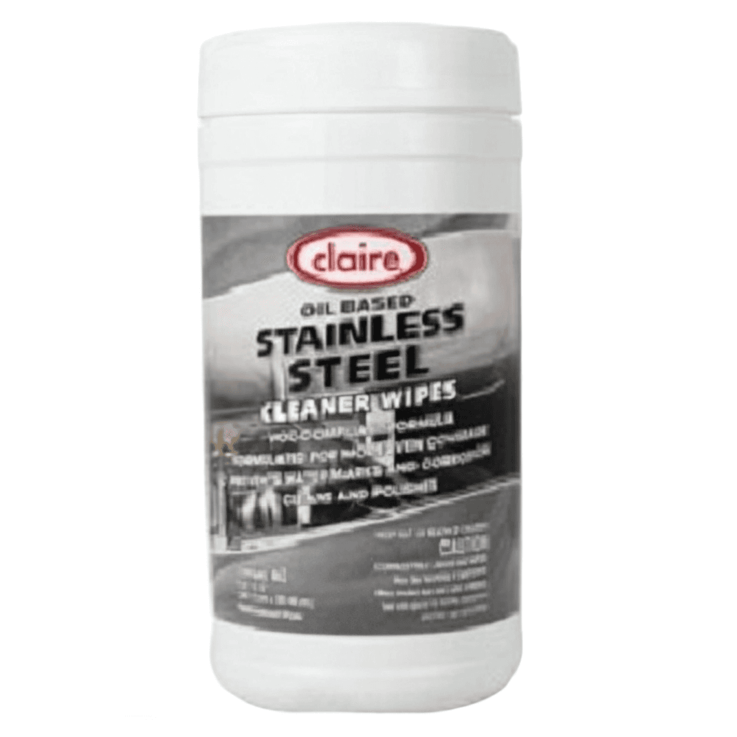 Claire Lemon Stainless Steel Cleaner & Polish Wipe 40 Count/Pack 6 Packs/Case 240 Count/Case