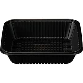 Catering Pan 1/2 Size 130 OZ 12.6X10.2X3.09 IN PP Black Rectangle 60/Case