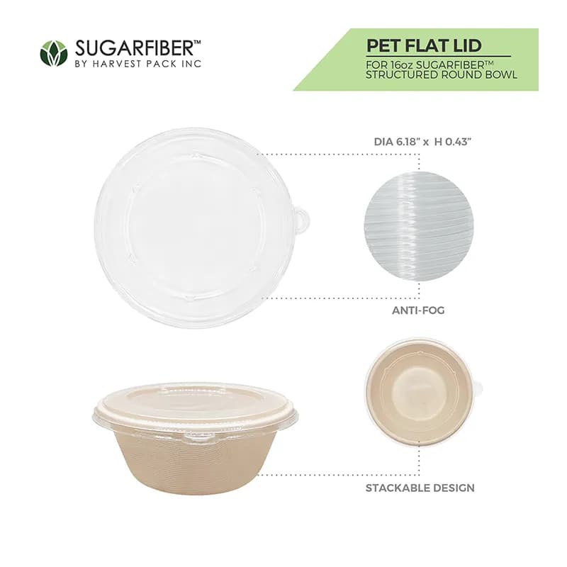 16 OZ Pulp Fiber Round Shallow 500/Case