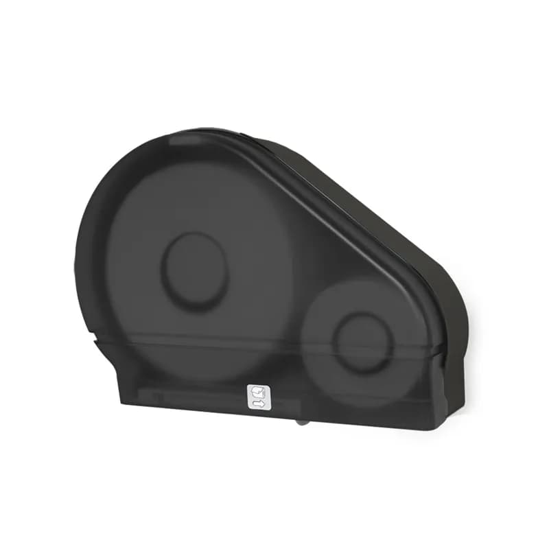 Toilet Paper Dispenser Plastic Translucent Black Jumbo (JRT) With Stub Roll Compact Single ADA Compliant 1/Each