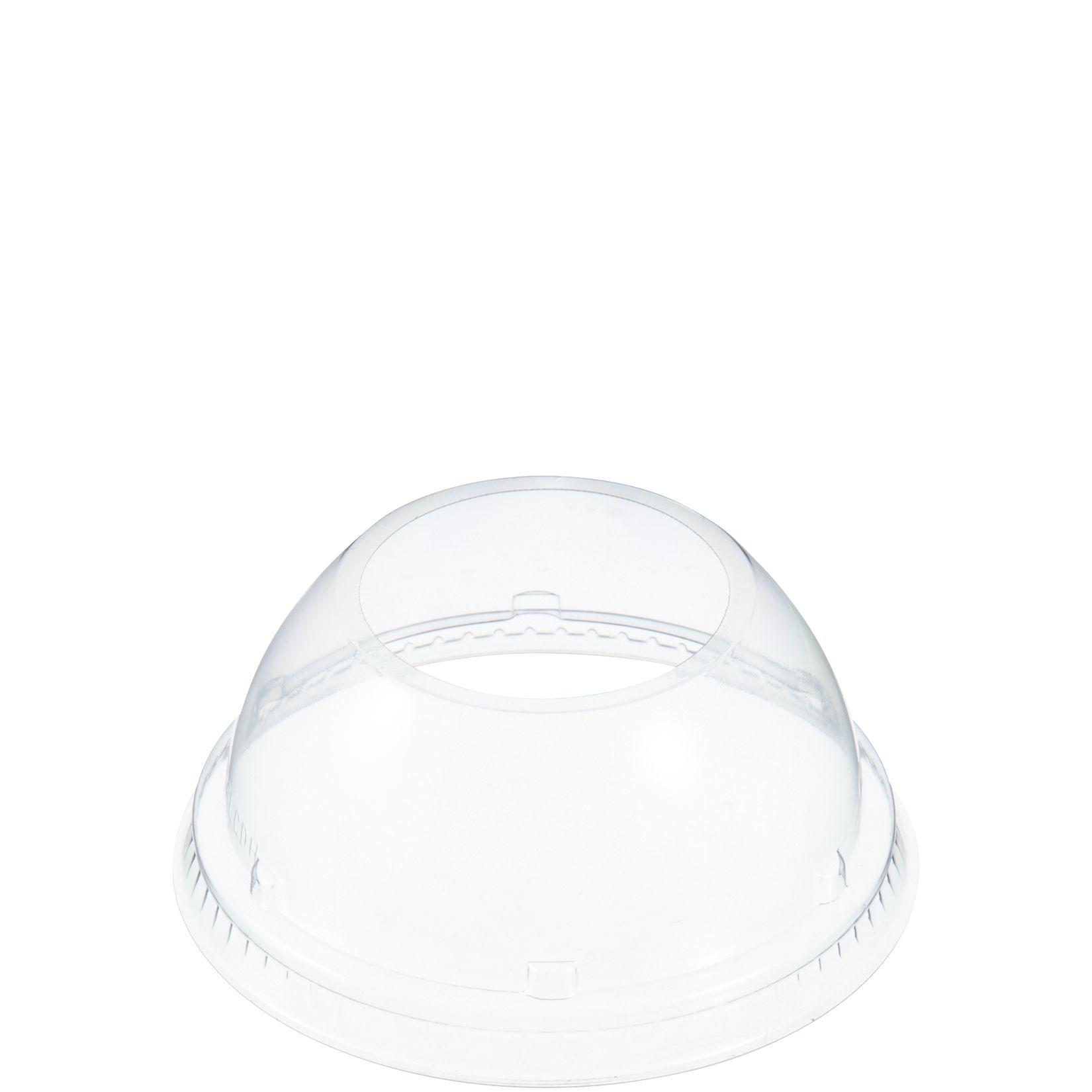 Dart® Lid Dome 3.9X1.69 IN OPS Clear For 12-24 OZ Cup With Hole 50 Count/Pack 20 Packs/Case 1000 Count/Case