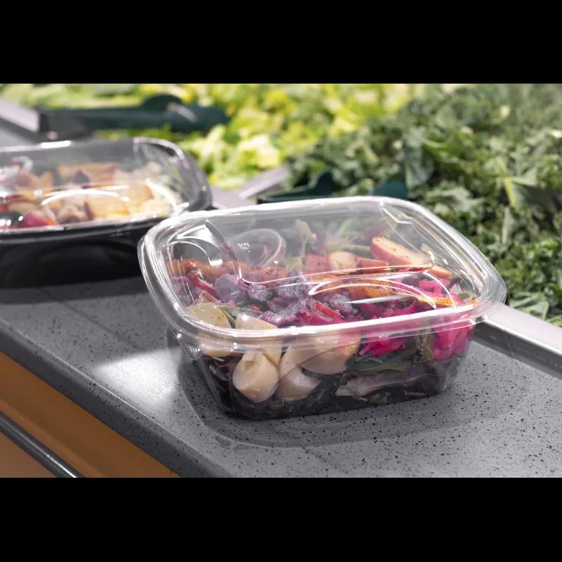 Lid Dome 9X9X0.8125 IN RPET Clear Square For 48-64 OZ Bowl 150 Count/Case