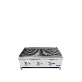 Char Rock Charbroiler 36 IN SS Countertop 35,000 BTU SS Burners With Standby Pilot Gas Powered 105,000 BTU 1/Each