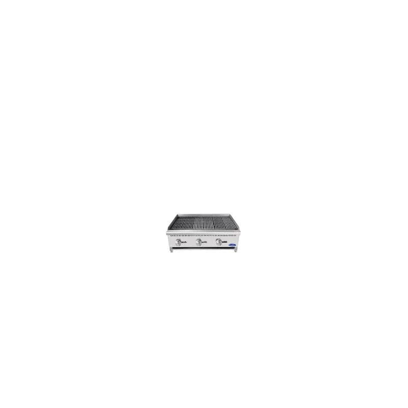 Char Rock Charbroiler 36 IN SS Countertop 35,000 BTU SS Burners With Standby Pilot Gas Powered 105,000 BTU 1/Each
