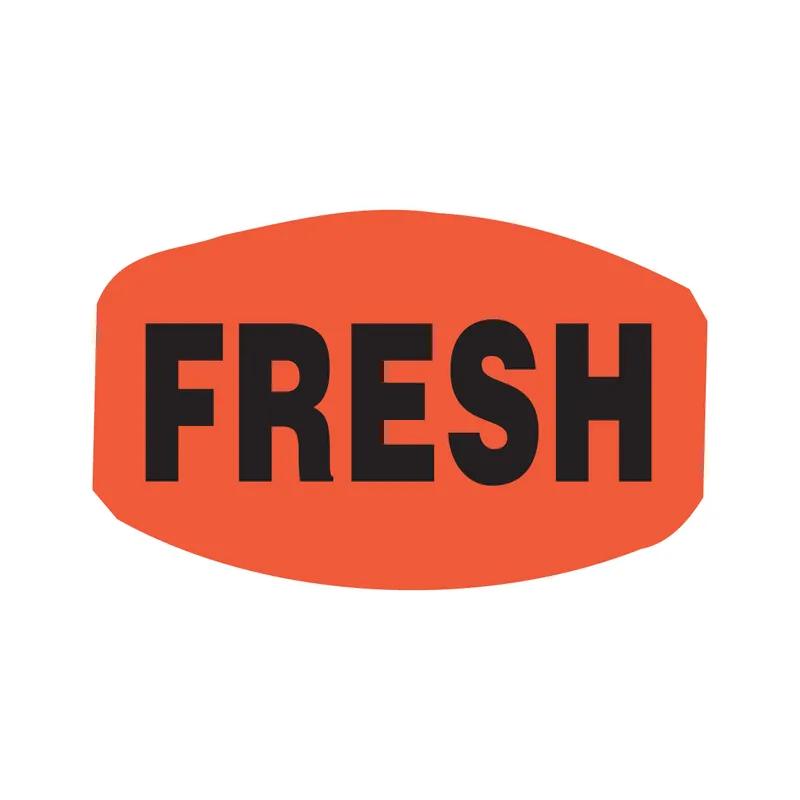 Fresh Label Red Dayglo 1000/Roll