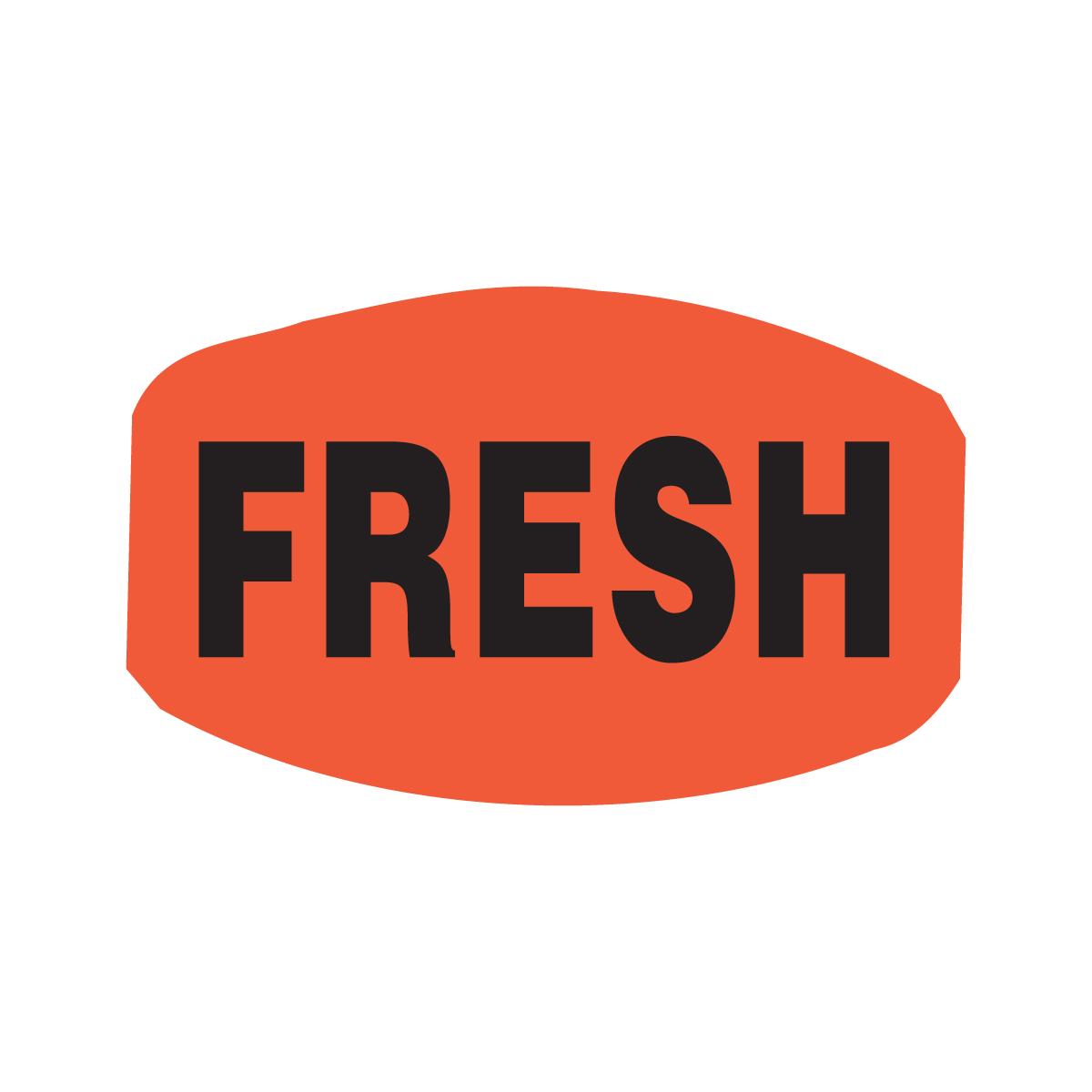 Fresh Label Red Dayglo 1000/Roll