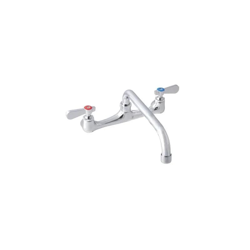 Workforce Faucet Stainless Steel 8 IN O.C. Splash Mount 12 IN Swing Spout Standard Duty 1/Each