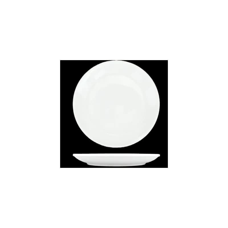 Dine EZ™ Healthcare Plate 9 IN Porcelain Bright White Round 2/Case