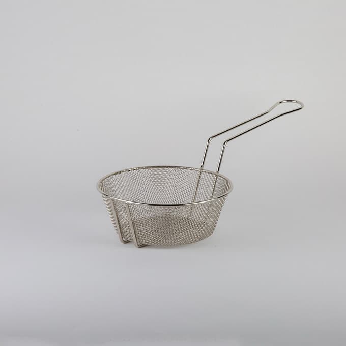 Culinary Basket 8 IN Stainless Steel Tinned Fine Mesh 1/Each