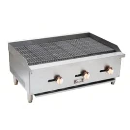 Charbroiler Stainless Steel Gas Countertop Manual Controls 60,000 BTU 1/Each