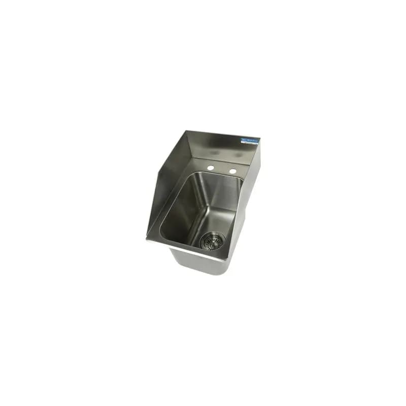 Drop-In Sink 18.5X12.6250X15.250 IN 1 Compartment Stainless Steel 18GA 4 IN O/C Faucet With Side Splashes 1/Each