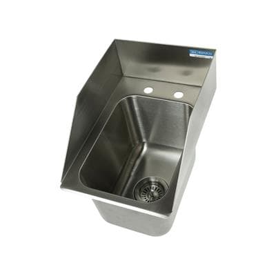Drop-In Sink 18.5X12.6250X15.250 IN 1 Compartment Stainless Steel 18GA 4 IN O/C Faucet With Side Splashes 1/Each