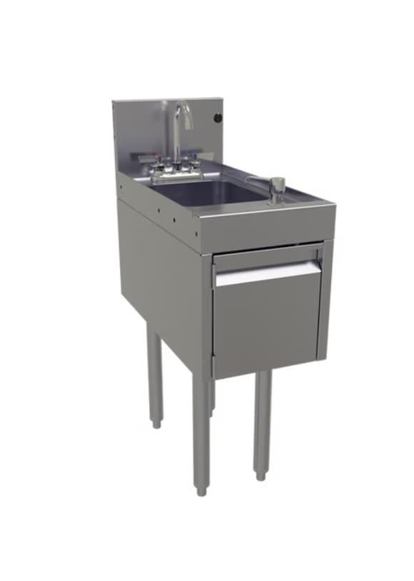 Hand Sink 12X24 IN Stainless Steel With Soap & Towel Dispenser 1/Each