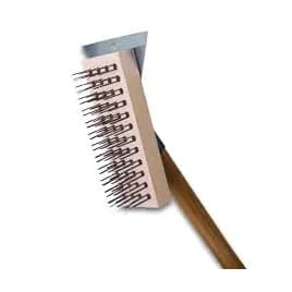 Groovy Broiler & Grill Brush 5.24X4 IN Steel Wood With Scraper 1/Each