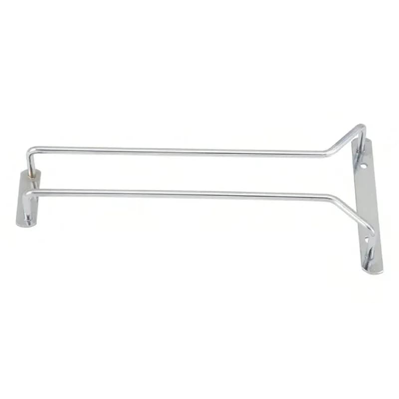 Single Channel Glass Hanger 10 IN Metal Wire Chrome Plated Chrome 1/Each