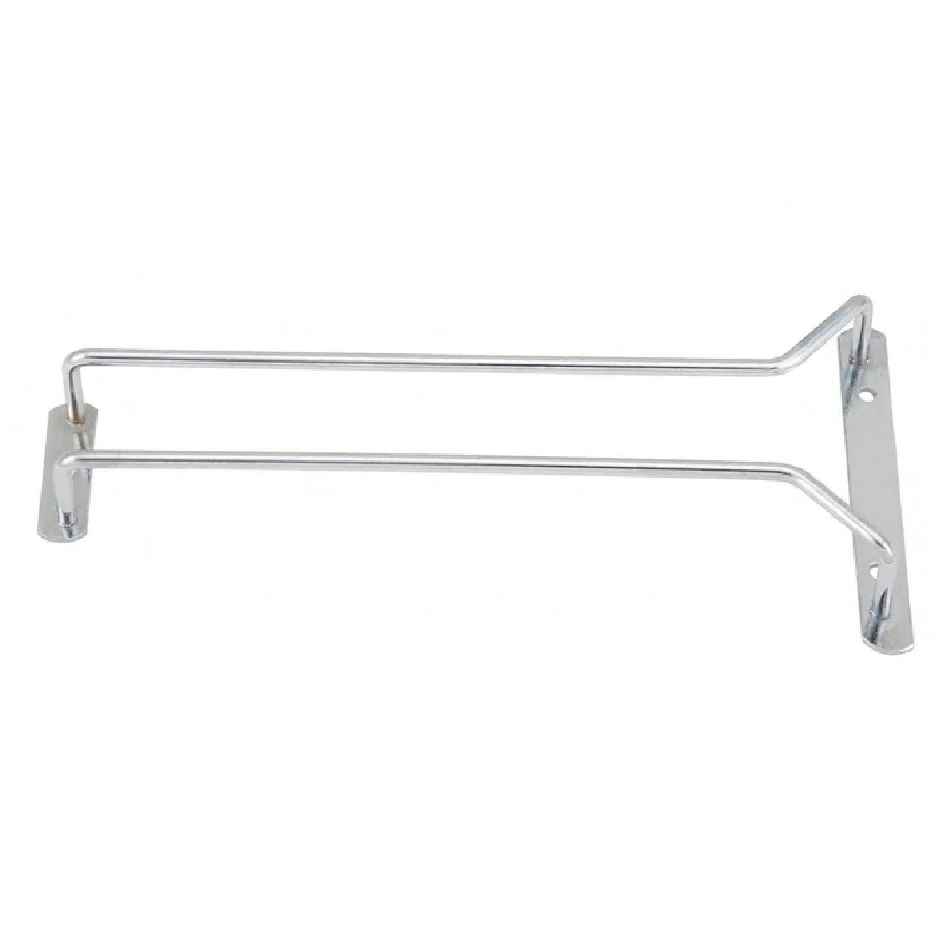 Single Channel Glass Hanger 10 IN Metal Wire Chrome Plated Chrome 1/Each