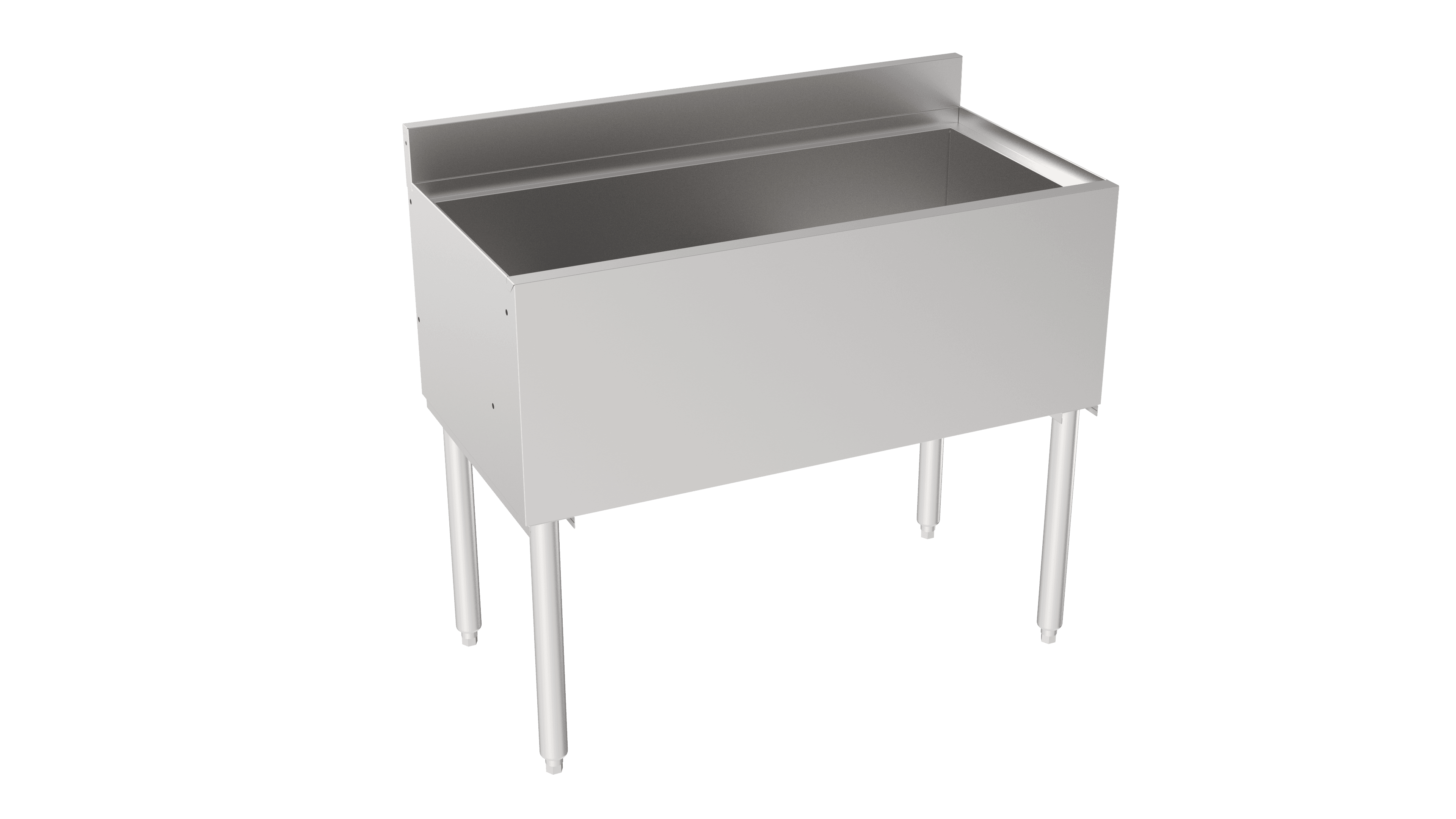 Silver Series Ice Bin 36X18X30 IN Stainless Steel With Cold Plate 1/Each