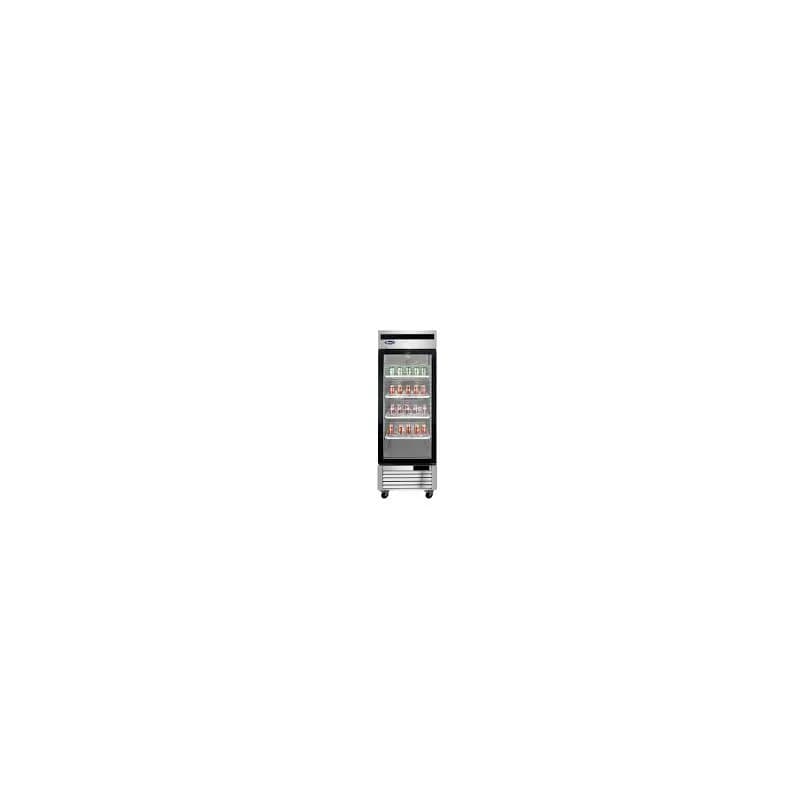 Freezer 21 Cubic Foot Stainless Steel Glass Door Stainless Steel Interior & Exterior Merch 1 Sect 1/Each