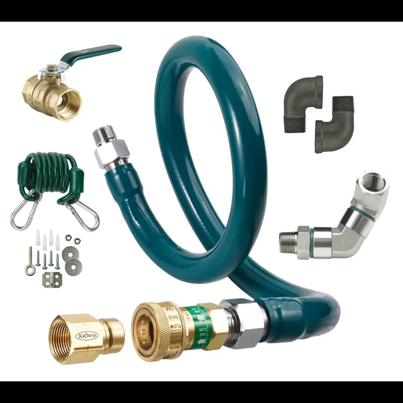 Gas Connector Complete Kit Stainless Steel .75 IN x 48 IN L 1/Each