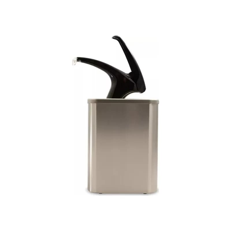 San Jamar FrontLine™ Condiment Pump Dispenser 10.50X10.50X14.00 IN Black Silver SS ABS Universal Countertop 1/Each