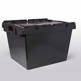 Storage Crate 27X22.75X18.13 IN PE Black For Chafer Stackable 1/Each