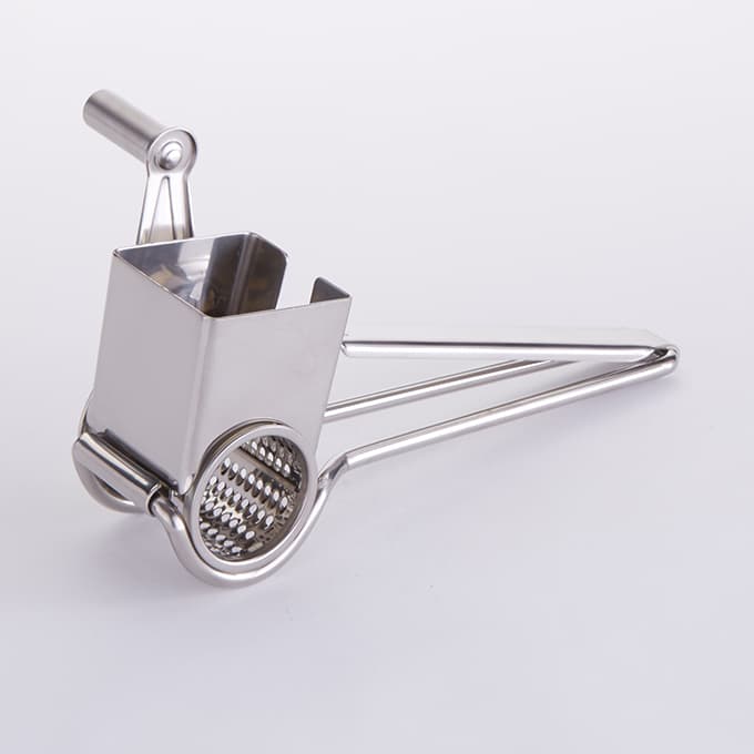Cheese Grater Stainless Steel Silver Rotary Handle Crank Dishwasher Safe 1/Each