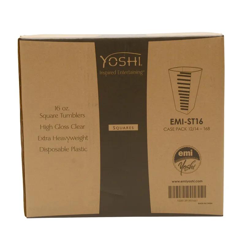 Cup Tumbler 16 OZ Clear Square Extra Heavy 168/Case