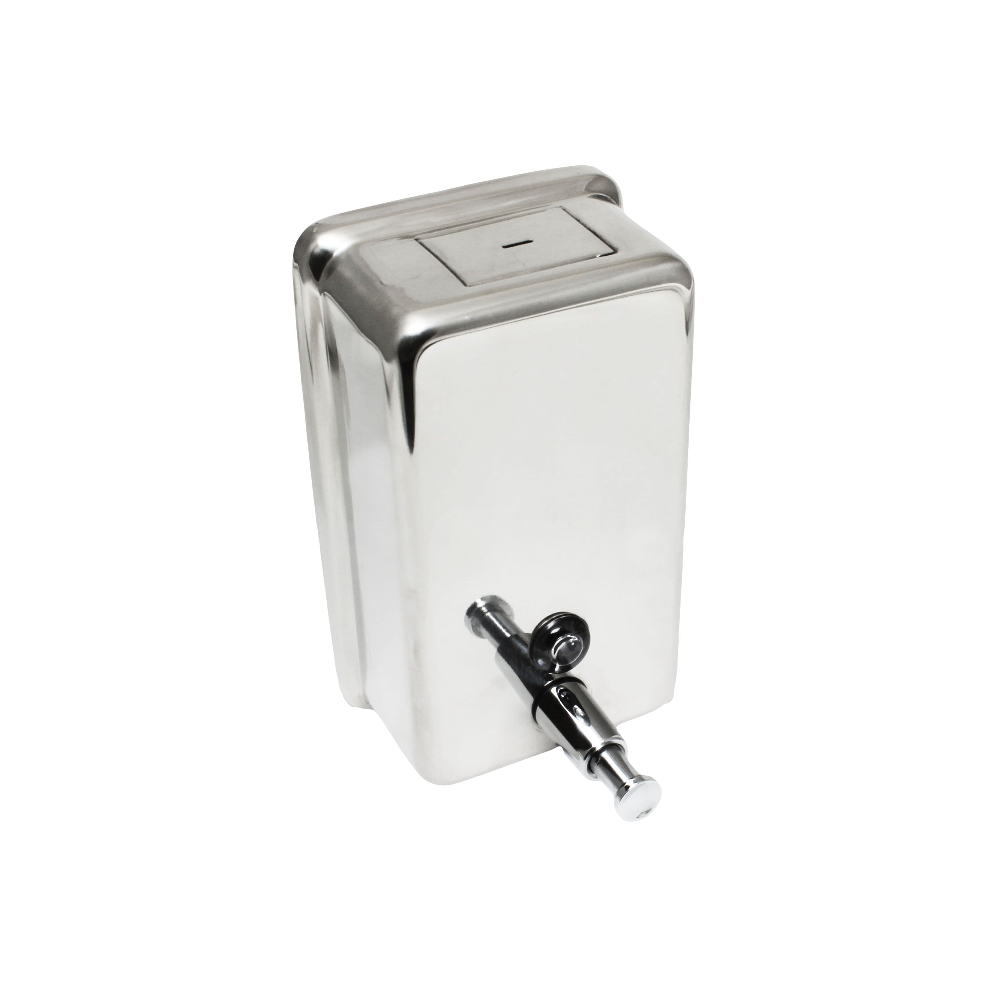 Soap Dispenser 40 OZ Stainless Steel Wall Mount Vertical 1/Each