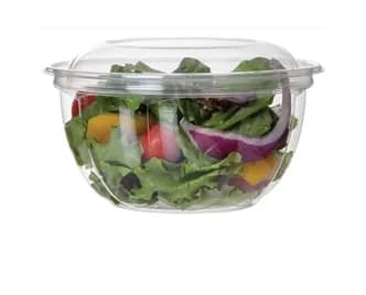 Salad Bowl & Lid Combo 18 OZ PLA Clear 150/Case