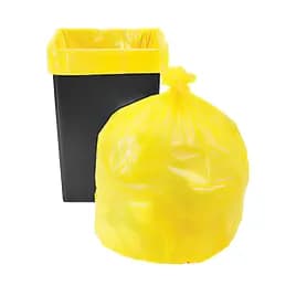 Victoria Bay Can Liner 43X46 IN Yellow Plastic 1.2MIL Flat Pack 100/Case