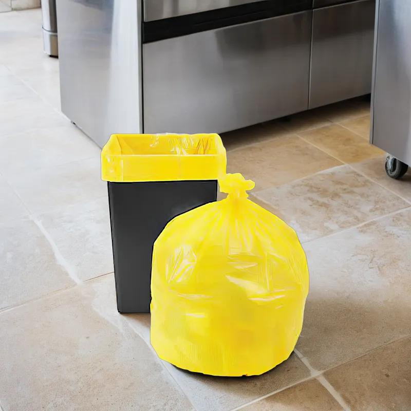 Victoria Bay Can Liner 43X46 IN Yellow Plastic 1.2MIL Flat Pack 100/Case