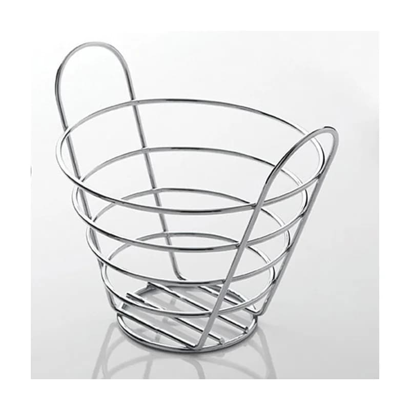 Basket 7 IN Stainless Steel Silver Round Hand Wash Golf 1/Each