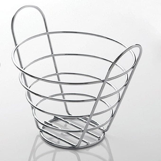 Basket 7 IN Stainless Steel Silver Round Hand Wash Golf 1/Each