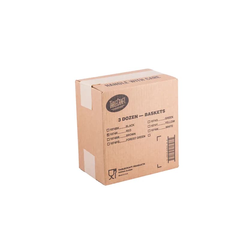 Basket 9X6X2 IN HDPE Red Oval 36/Case