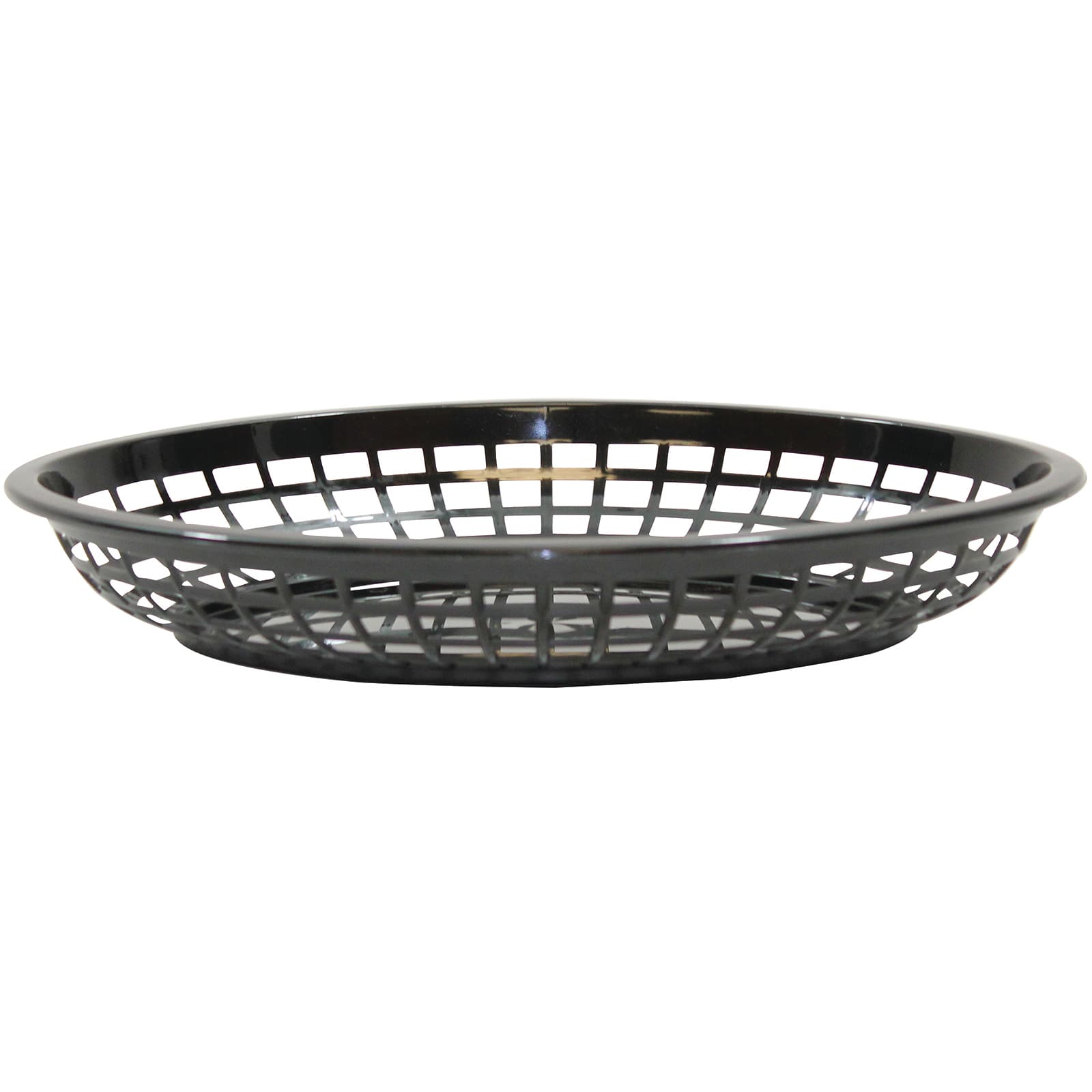 Basket Jumbo 11.75X9X1.875 IN Polypropylene Homopolymer (PPH) Black Oval 36/Case