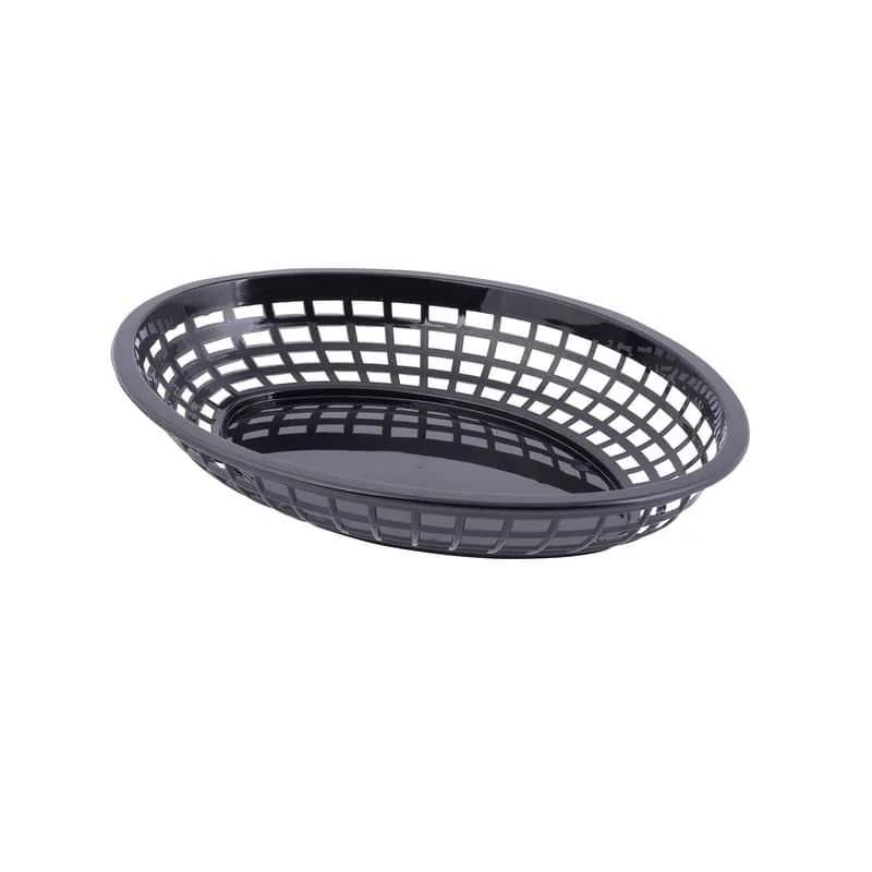 Basket Jumbo 11.75X9X1.875 IN Polypropylene Homopolymer (PPH) Black Oval 36/Case