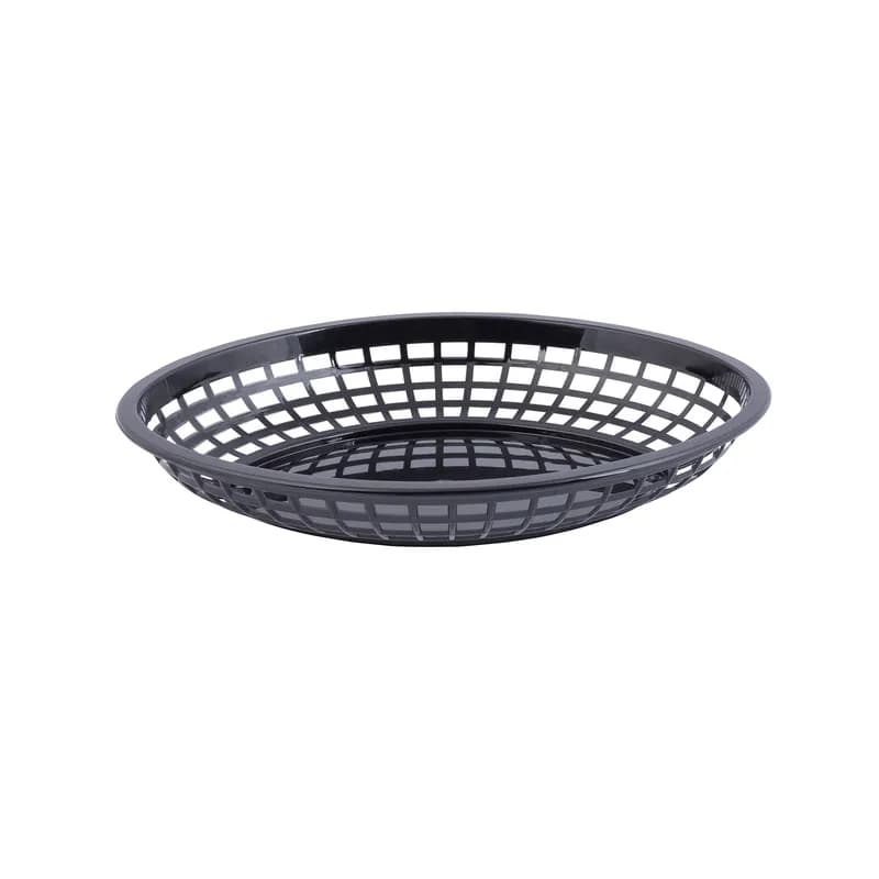 Basket Jumbo 11.75X9X1.875 IN Polypropylene Homopolymer (PPH) Black Oval 36/Case