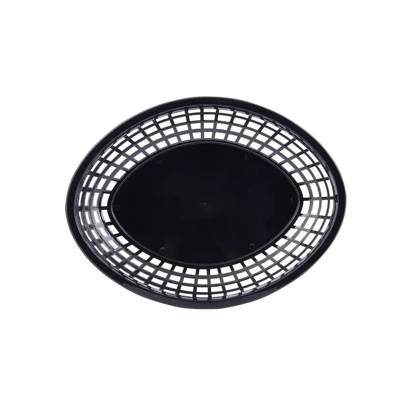 Basket Jumbo 11.75X9X1.875 IN Polypropylene Homopolymer (PPH) Black Oval 36/Case
