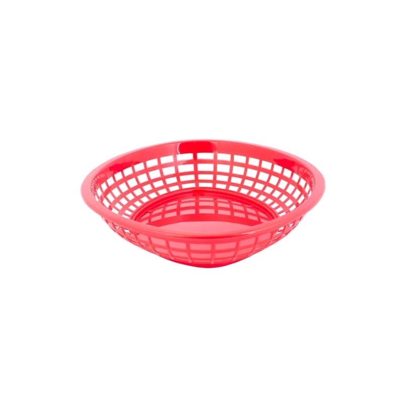 Basket Jumbo 11.75X9X1.875 IN Polypropylene Homopolymer (PPH) Red Oval 36/Case