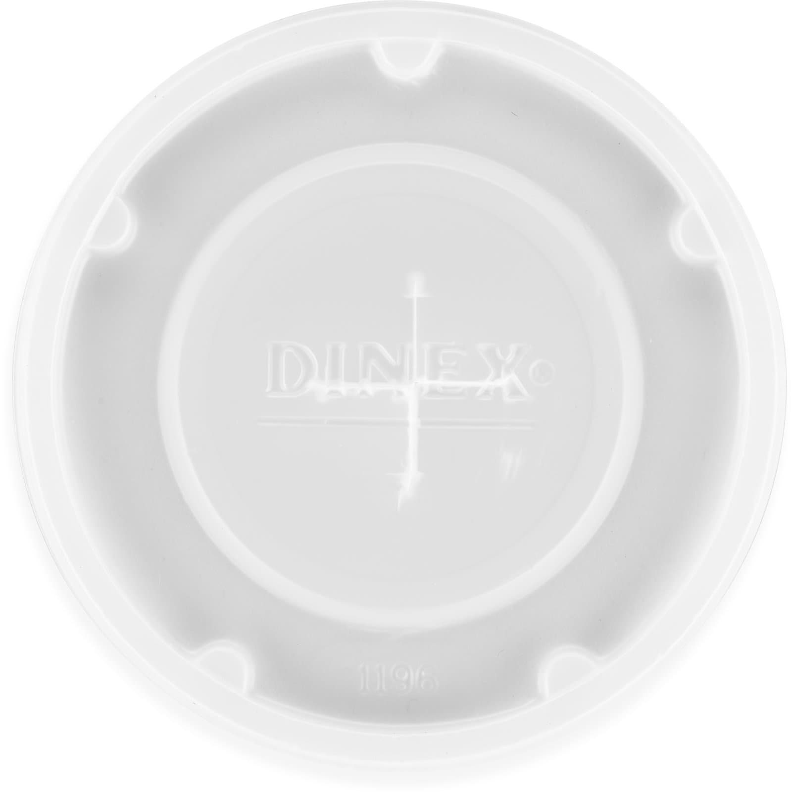 Dinex® Lid Flat LLDPE Translucent For Cup With Hole 1000/Case