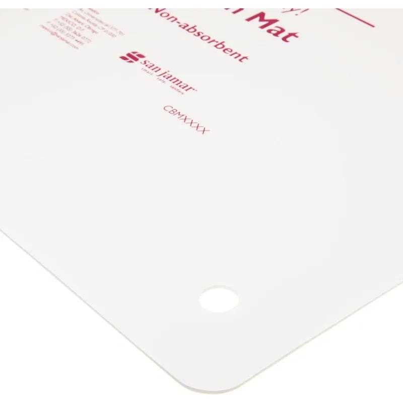 San Jamar Saf-T-Grip Cutting Board 18X13X0.13 IN White Textured Hygienic 1/Each
