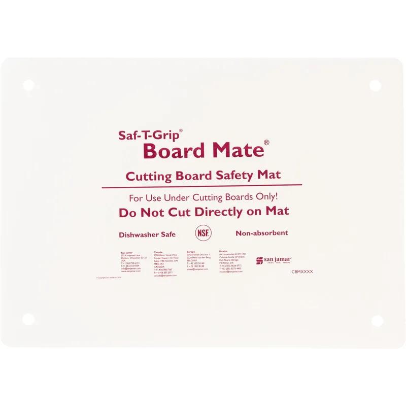 San Jamar Saf-T-Grip Cutting Board 18X13X0.13 IN White Textured Hygienic 1/Each