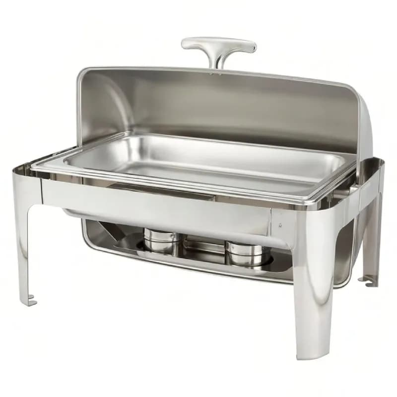 Madison Collection Chafer 8 QT Stainless Steel Roll-Top Heavyweight Mirror Finish 1/Each