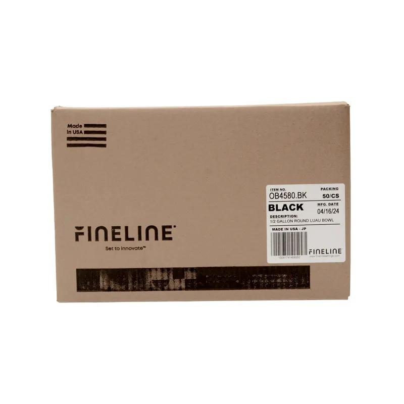 Luau Bowl 80 OZ Plastic Black Oval 50/Case