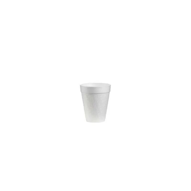 Dart® J Cup® Cup Insulated 10 OZ Polystyrene Foam White Greek Key 1000/Case